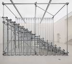 Monica Bonvicini. Scale of Things (to come), 2010. Galvanized steel pipes, galvanized plates and chains, clamps, 393 x 192 x 485 cm approx. © Monica Bonvicini.