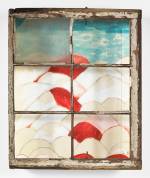 Louise Bourgeois. My Blue Sky, 1989–2003. Gouache, watercolour, ink, pencil, coloured pencil and paper mounted into a wood and glass window frame, 71.1 x 58.4 x 15.9 cm (28 x 23 x 6 1/4 in). © The Easton Foundation/VAGA, New York/DACS, London 2016. Courtesy Hauser & Wirth.