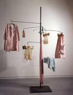 Louise Bourgeois. <em>Pink Days and Blue Days</em>, 1997. Steel, fabric, bone, wood, glass, rubber and mixed media. Overall: 297.2 x 221 x 221 cm. Whitney Museum of American Art 97.101a-s. © Louise Bourgeois