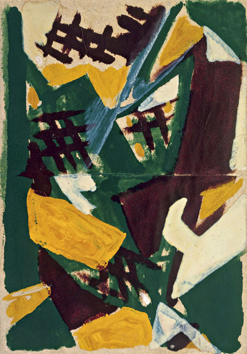 Mikhail Larionov. Une Promenade / Nature morte № 7, 1911–15. Courtesy of Maxim Boxer, Russian Cosmism: Modern & Contemporary Art, 29 May-3 June 2014.