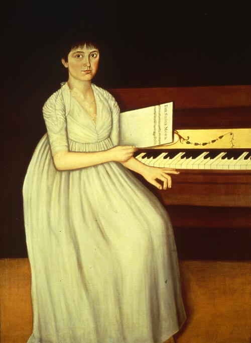 John Brewster Jr. (1766-1854). <em>Sarah Prince</em>. Painted in Newburyport, Massachusetts, 1801. Oil on canvas 52 1/2 x 40". The Alice M. Kaplan Collection.