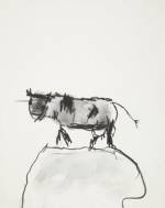 Roger Hilton. Cow, c1964. Pastel on paper , 25.3 x 20.3 cm. Private collection.