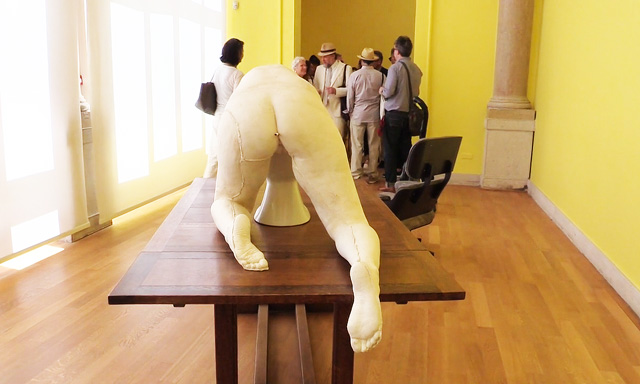 Sarah Lucas: I SCREAM DADDIO, installation view at the British Pavilion, Giardini di Castello, Venice, 2015. Photo: Martin Kennedy.