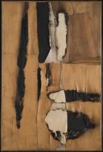 Alberto Burri. Combustione legno (Wood Combustion), 1957. Wood veneer, paper, combustion, acrylic, and Vinavil on canvas, 149.5 x 99 cm. Private collection, courtesy Galleria dello Scudo, Verona. © Fondazione Palazzo Albizzini Collezione Burri, Città di Castello/2015 Artist Rights Society (ARS), New York/SIAE, Rome.