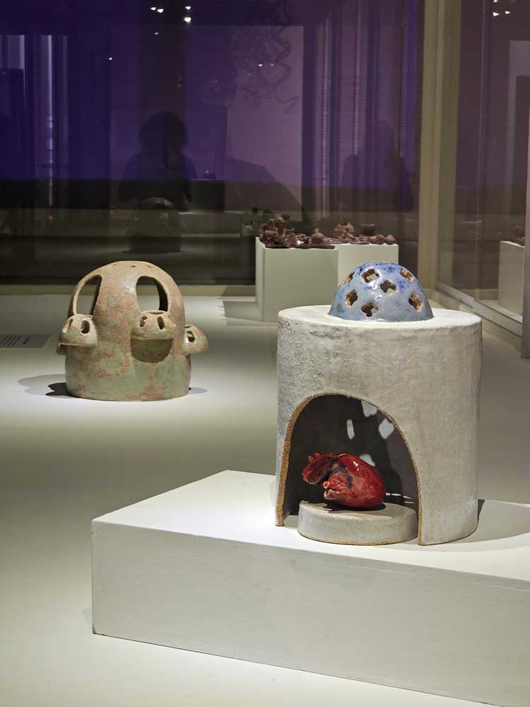 Taraneh Dana, installation view, A Heart in Exile and Container for No-Land’s Soil, part of Catalyst: Art as Activism, Summerhall Arts, Edinburgh, 31 January – 29 March 2026. Courtesy of the artist.