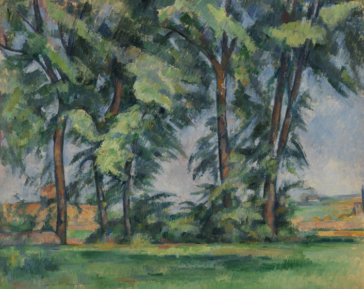 Paul Cezanne, Les Grands Arbres au Jas de Bouffan, c1883. Oil on canvas, 65 x 81 cm. The Courtauld (Samuel Courtauld Trust), legacy Samuel Courtauld, 1948. © The Courtauld.