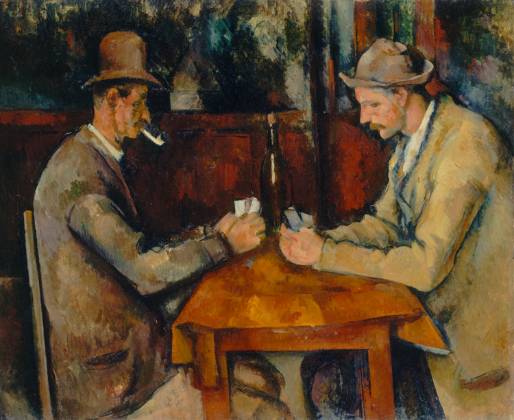 Paul Cezanne, The Card Players, 1893-96. Oil on canvas, 47 x 56.5 cm. Musée d’Orsay, legacy Isaac de Camondo, 1911. © GrandPalaisRmn (musée d'Orsay) / Hervé Lewandowski.