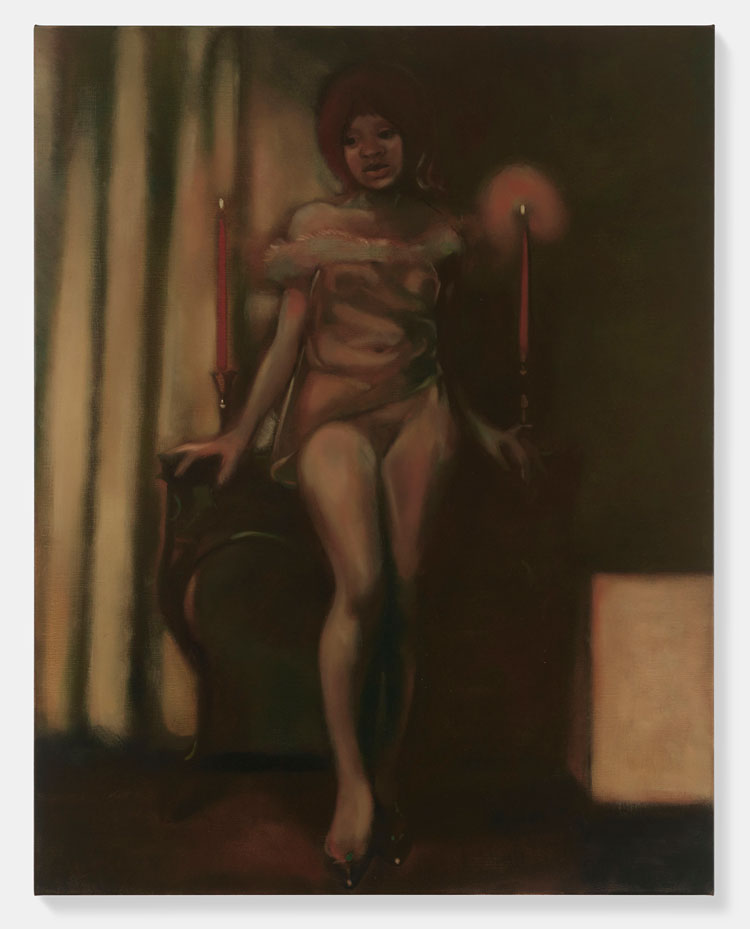 Somaya Critchlow, The Chamber II, 2024. Oil on linen, 115 x 90 cm. © Somaya Critchlow. Courtesy the artist and Maximillian William, London. Photo: Prudence Cuming Associates Ltd.