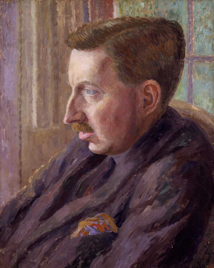 Dora Carrington, E.M. Forster, 1920. Oil on canvas. National Portrait Gallery, London. Given by Frances Catherine Partridge (née Marshall), 1969. © National Portrait Gallery, London.