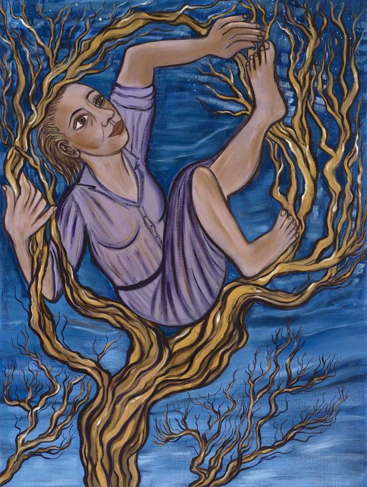 Eileen Cooper, Beyond the Wandering Moon, 2022. Image courtesy the artist and Huxley-Parlour.