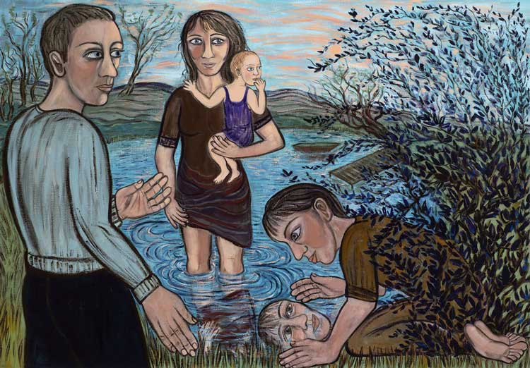 Eileen Cooper, Walking in Circles, 2021. Image courtesy the artist and Huxley-Parlour.