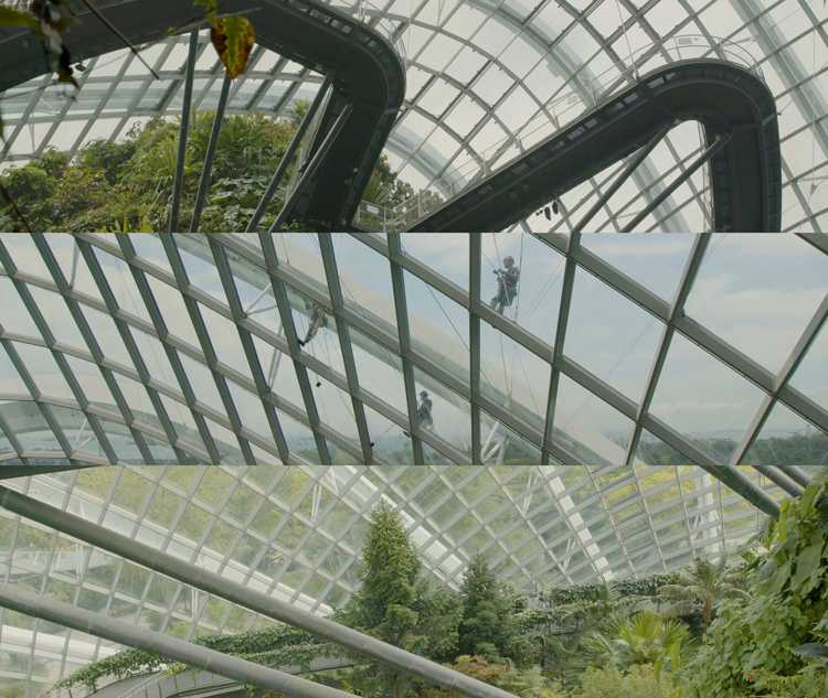 Kent Chan, Future Tropics, 2023. Film still composite. Two-channel video. Courtesy of the artist.