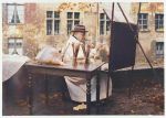 Sir Winston Churchill painting in Belgium, September 1946. © Churchill Archives Centre, (colourised).