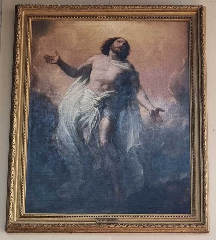John Constable, The Ascension, Dedham Church, commissioned 1821, installed 1822. Photo: Juliet Rix.