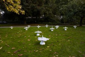 Helen Chadwick, Piss Flowers, 1991-2. Installation at Frieze, 2013. © Estate of Helen Chadwick. Courtesy of Richard Saltoun Gallery, London, Rome and New York. Photo: Peter White.