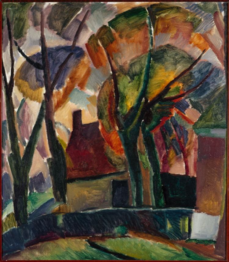 Leo Gestel. Farm in Beemster, 1915. Oil on canvas. Groninger Museum, on loan from Rijksdienst Cultureel Erfgoed.