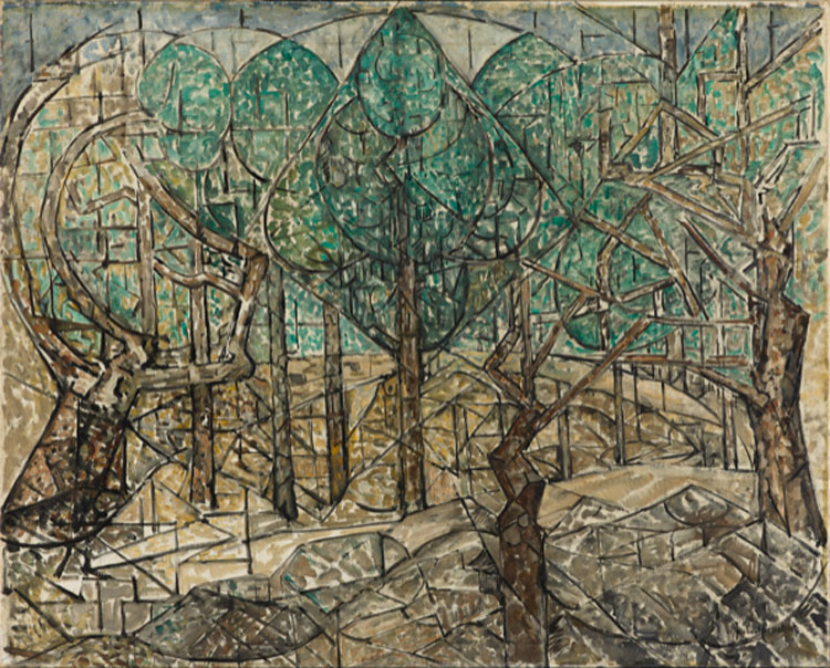 Jacoba van Heemskerck. Woodland I, 1913. Oil on canvas. Kunstmuseum Den Haag, The Hague.