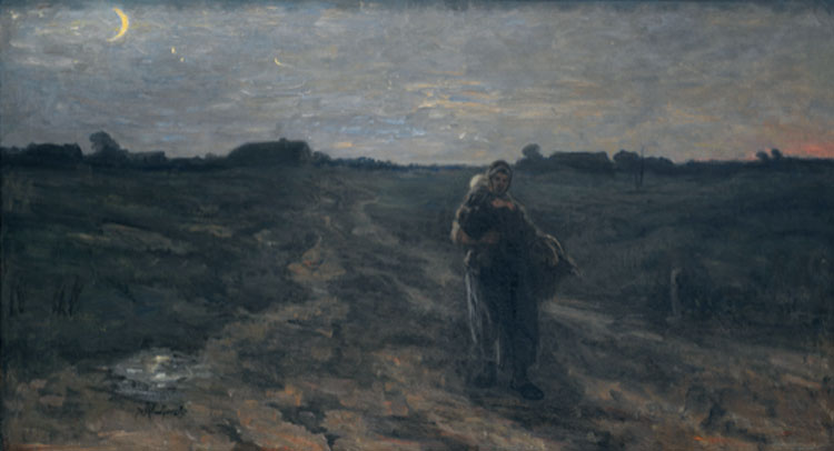 Jozef Israëls. After Dark, 1880-96. Oil on canvas. Singer Laren, Collection Cultural Heritage Agency of the Netherlands.