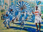 Errol Lloyd, Notting Hill Carnival – Aztec, 1997. Watercolour. Courtesy the artist.