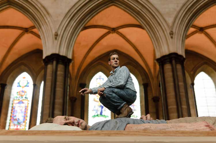 Sean Henry, Conflux installation view, Salisbury Cathedral 2011. Courtesy of the artist. Photo: Ash Mills.