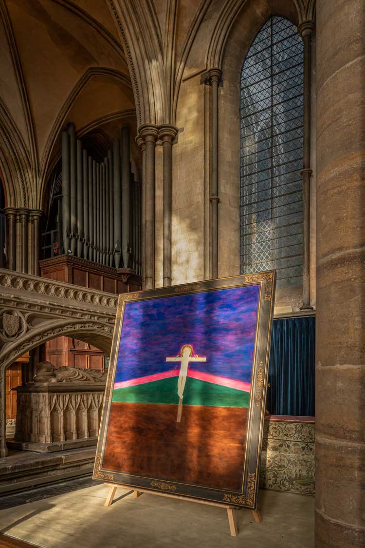 Craigie Atchison, Crucifixion 8, 1985-86. Oil on canvas, 221 x 188 cm. Courtesy of Piano Nobile Gallery. Photo: Ash Mills.