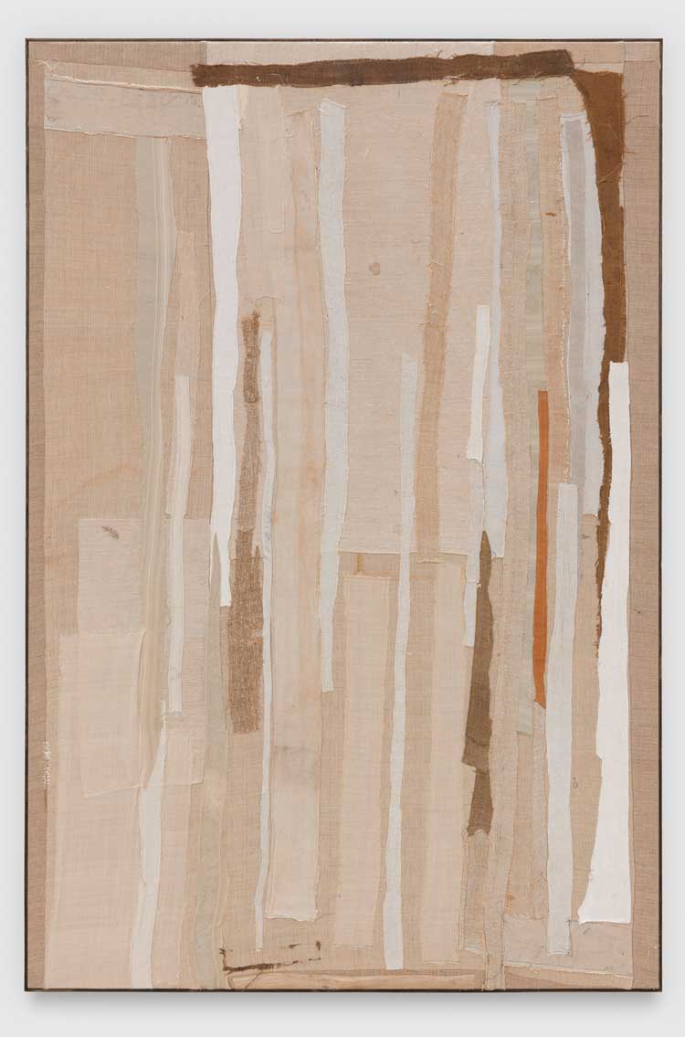 Lawrence Calver. Vine, 2021 Stitched linens, 230 x 150 cm. © the artist, courtesy of Cob Gallery.
