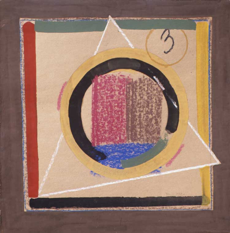 Eduard Steinberg, Composition, 1988. Tempera on cardboard; Kolodzei Art Foundation.