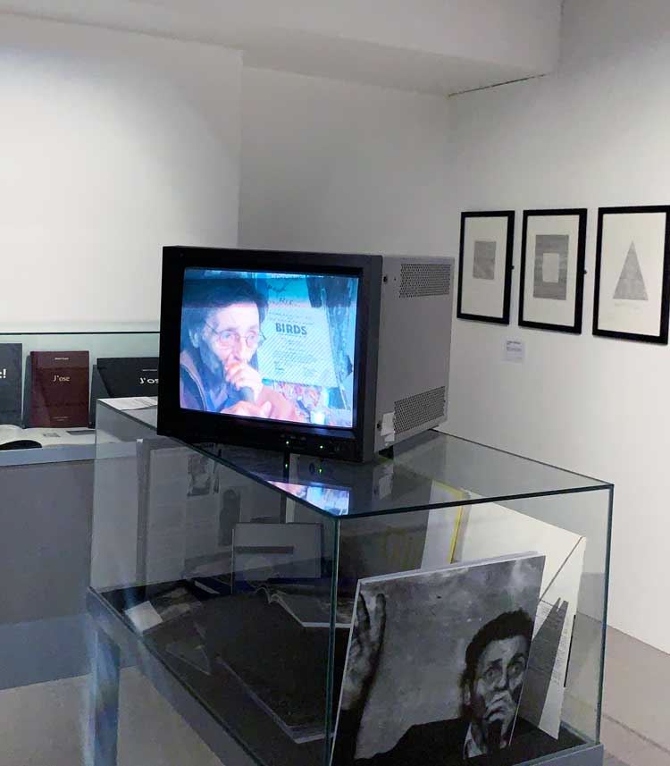 Henri Chopin: The (Almost) Complete Books, Zines and Multiples (1957-2007), installation view, the Leicester Gallery, De Montfort University, 27 November 2021 – 29 January 2022. Photo: Bronac Ferran.