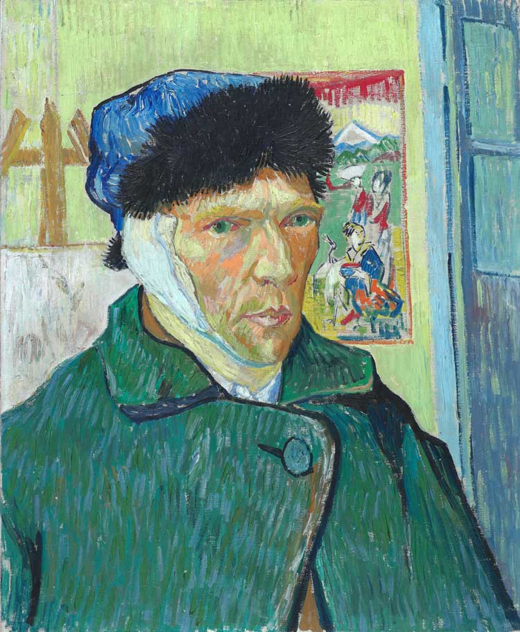 Vincent Van Gogh, Self-Portrait with Bandaged Ear, 1889. The Courtauld, London (Samuel Courtauld Trust) © The Courtauld.