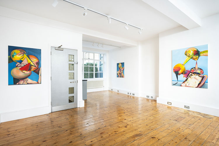 Emma Cousin: Game Face, installation view, Niru Ratnam Gallery, London. Image courtesy of Damian Griffiths.