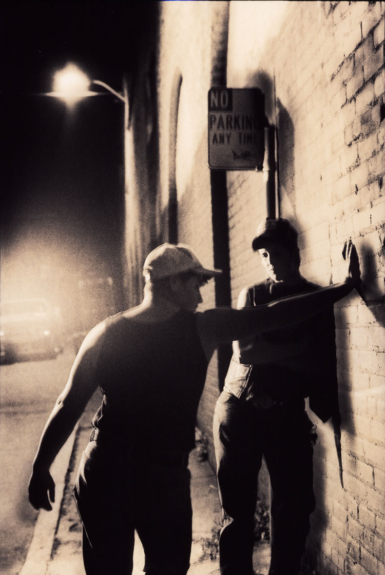 Phyllis Christopher. Michou & Cooper, Alley South of Market, San Francisco, CA, 1997. Silver gelatin print. © Phyllis Christopher.