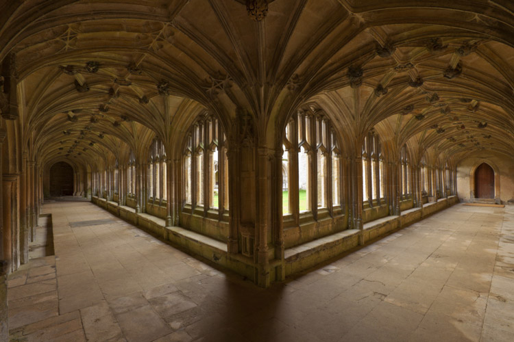 The medieval cloister at Lacock Abbey © National Trust.