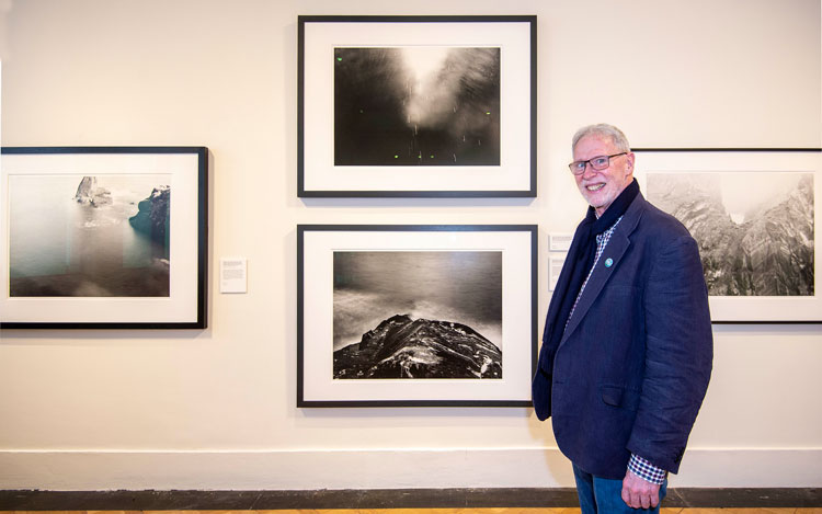 Thomas Joshua Cooper in the Scottish National Portrait Gallery, launching his exhibition The World’s Edge, open from 31 July 2021 until 23 Jan 2022. Photo: Neil Hanna.