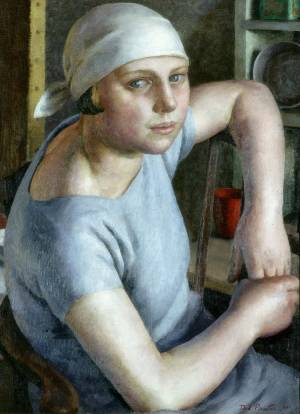 Dod Procter (1892-1972). Girl in Blue, 1925. Oil on canvas. Laing Art Gallery, Newcastle-upon-Tyne, UK / © Tyne & Wear Archives & Museums. © The Estate of Dod Procter / Bridgeman Images.