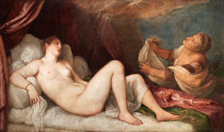 Titian, Danaë, c1551–3. Oil on canvas, 114.6 × 192.5 cm. Wellington Collection, Apsley House, London. © Stratfield Saye Preservation Trust.