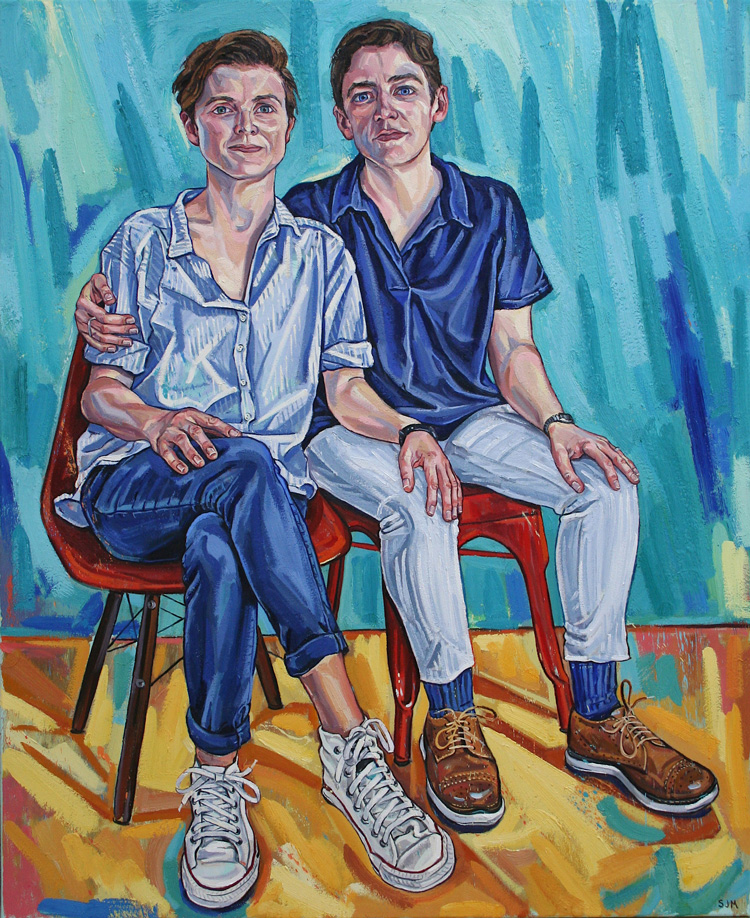 Sarah Jane Moon, Nicole & Kai, 2020. Oil on canvas, 112 x 91 cm. © the artist.