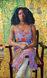 Clae Eastgate, Victoria Adukwei Bulley – a portrait, 2018. Oil on canvas, 24 x 40 in. © the artist