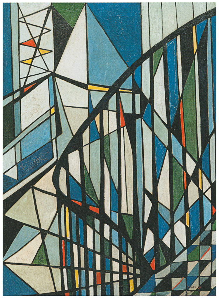 Lygia Clark. Staircase, 1951. Oil canvas, 100.4 x 74 cm. © Acervo Museu de Arte Brasileira. MAB FAAP, Sao Paolo. Photo: Fernando Silveira. © Courtesy of The World of Lygia Clark Culture Association.