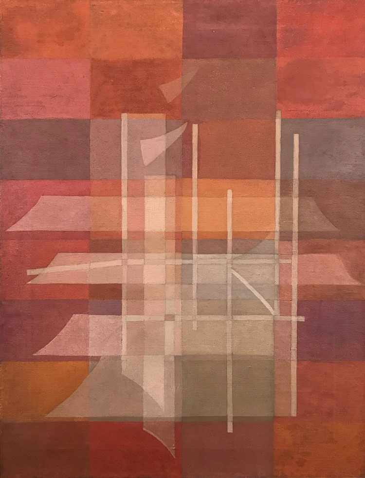 Lygia Clark. Untitled, 1954. Oil on canvas, 56 x 42 cm. Joâo Sattamini Collection on loan to the Museo de Art Contemporarânea di Niterói. © Courtesy of The World of Lygia Clark Culture Association.