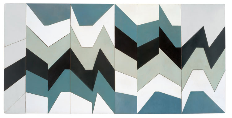 Lygia Clark. Modulated Surface, 1956. Industrial paint on wood, 60 x 120.5 cm. Fundaçao Edson Queiroz Collection, Fortaleza. © Courtesy of The World of Lygia Clark Culture Association.