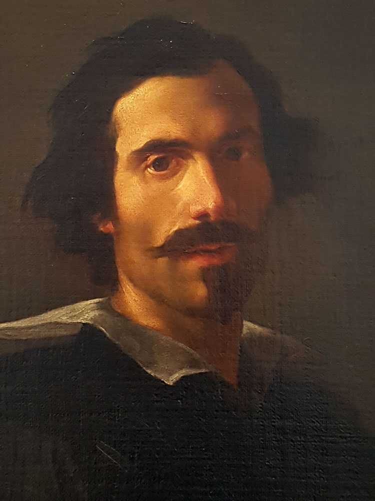 Bernini's self-portrait (detail). Photo: Juliet Rix.