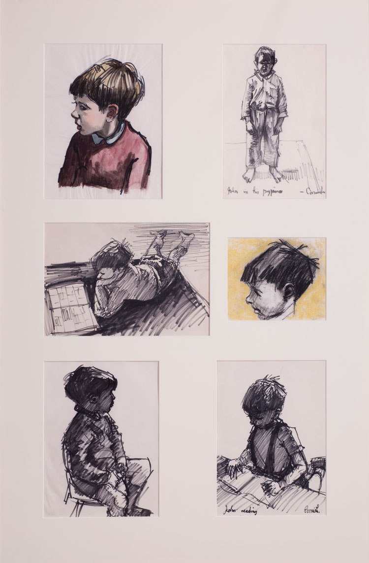 Norman Cornish. Studies of John, undated. © Courtesy of Norman Cornish Estate.