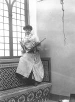 Unknown photographer. Mary Cameron with painting materials, Spain, c1909. Private collection.