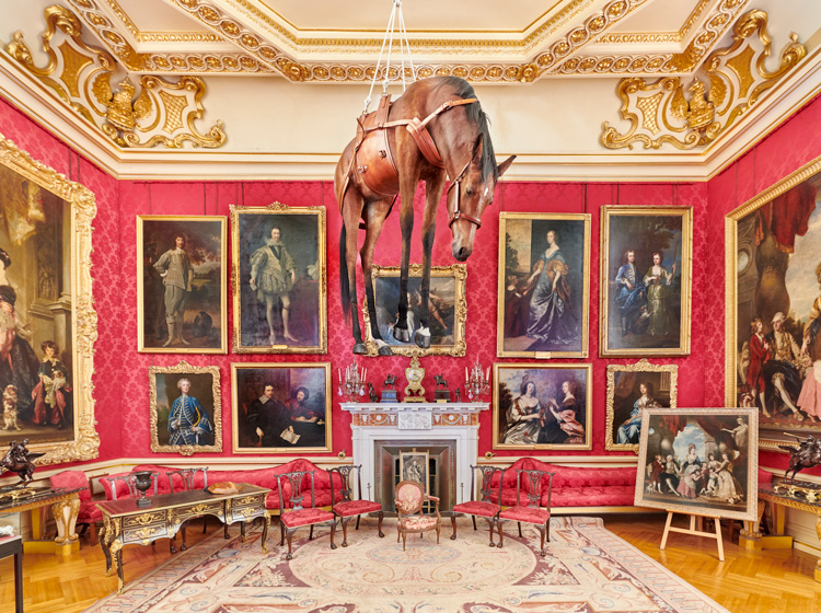 Installation view, Novecento, Victory is Not an Option, Maurizio Cattelan at Blenheim Palace, 2019. Photo: Tom Lindboe, courtesy of Blenheim Art Foundation.