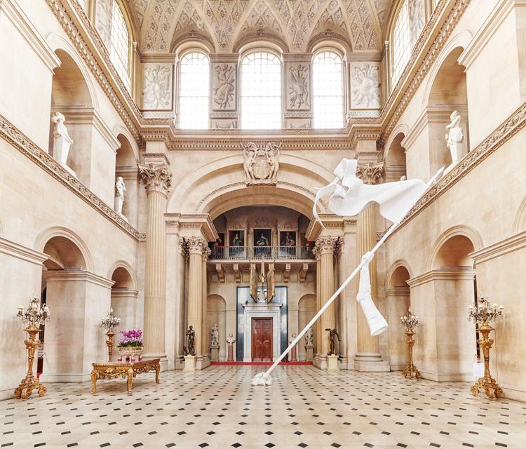 Installation view, We'll Never Die, 2019, Victory is Not an Option, Maurizio Cattelan at Blenheim Palace, 2019. Photo: Tom Lindboe, courtesy of Blenheim Art Foundation.