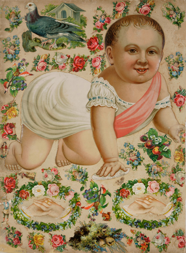 Anonymous, Baby, c1890. Collage, 53 x 39 cm. Photo: England & Co, London © England & Co, London.