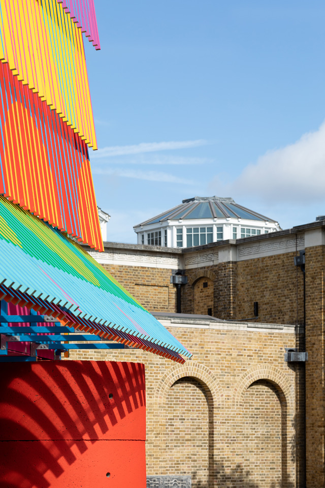 Dulwich Pavilion 2019: The Colour Palace, by artist Yinka Ilori and architects Pricegore. Photo: Adam Scott.