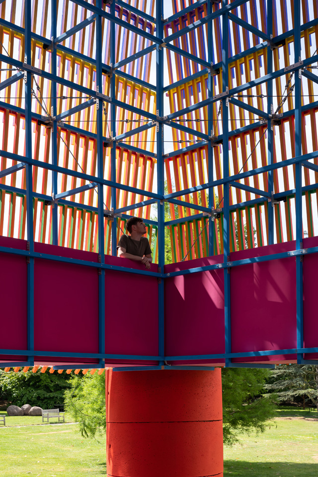 Dulwich Pavilion 2019: The Colour Palace, by artist Yinka Ilori and architects Pricegore. Photo: Adam Scott.