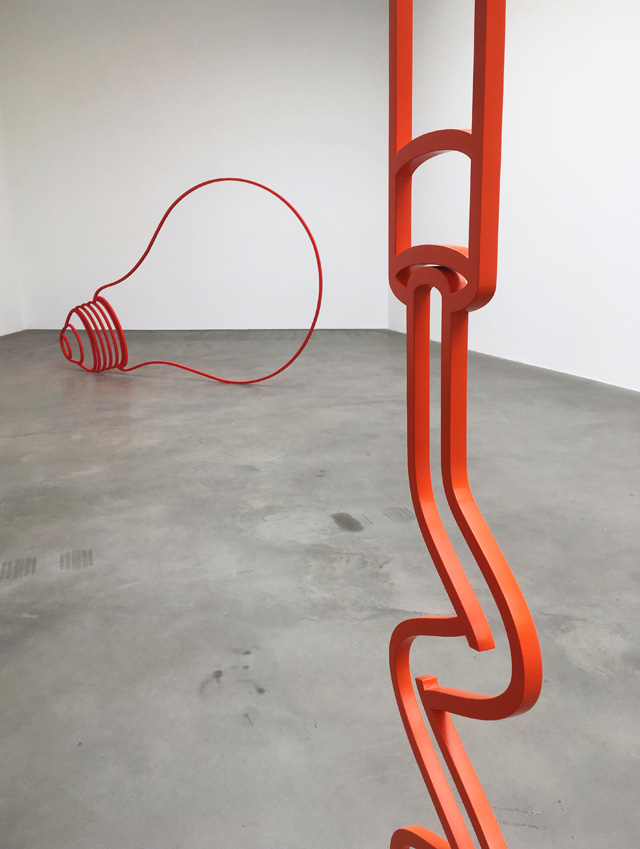 Michael Craig-Martin. Lightbulb and detail of Corkscrew. Photo: Veronica Simpson.