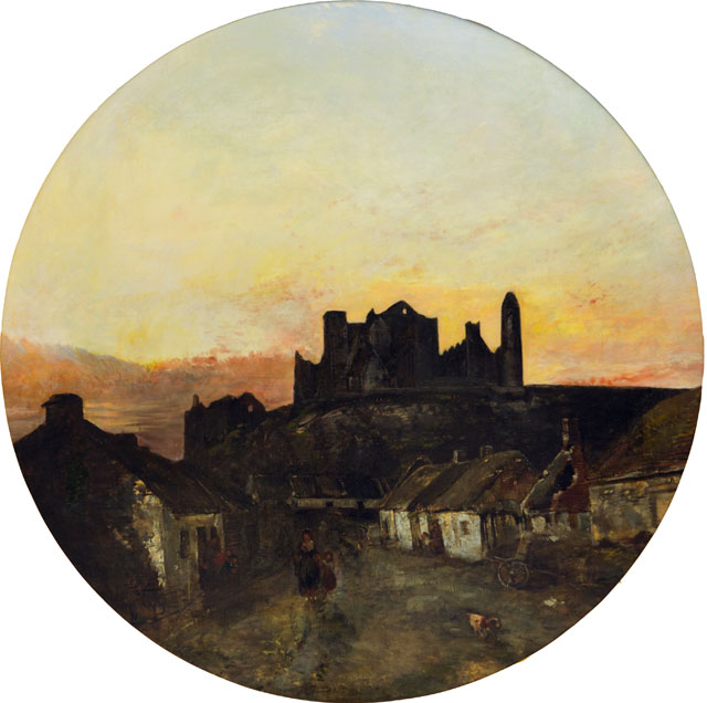 (Henry) Mark Anthony (1817–86). Sunset (also known as Rock of Cashel), c1847. Oil on canvas, 45 x 45 in (114 x 114 cm).